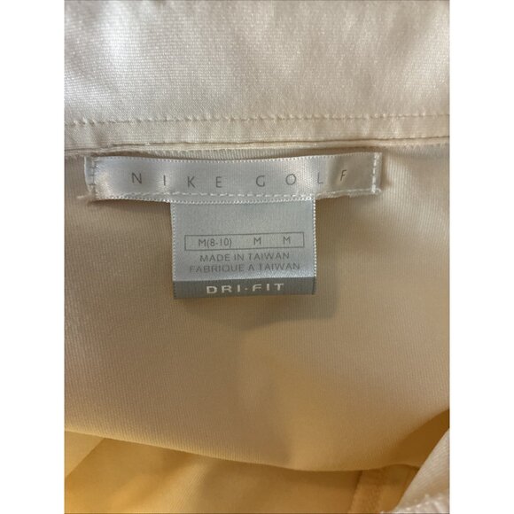 Nike Golf Womens Size M Beige Long Sleeve Polo Shirt Activewear Athletic Top - Picture 6 of 9